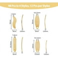 thumbnail image 2 of 48Pcs 4 Styles Rectangle Link Pendants Horse Eye Connector Charms Oval Link Charms Golden Geometric Links Connectors Stainless Jewelry Making, 2 of 7