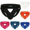 thumbnail image 3 of Lovskoo 2024 Men's G-String Thongs Underwear Stretch Casual Solid Hollow Out Design Breathable Low Waist Underpants Briefs Blue XL, 3 of 3