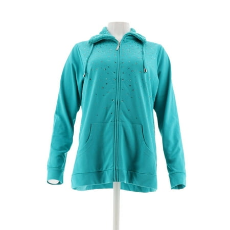 Quacker Factory Sparkle Jacket Sherpa Collar