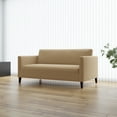 thumbnail image 5 of No. 918 Bellamy Modern Honeycomb Stretch Fit Elastic Loveseat Cover, Taupe, 5 of 7