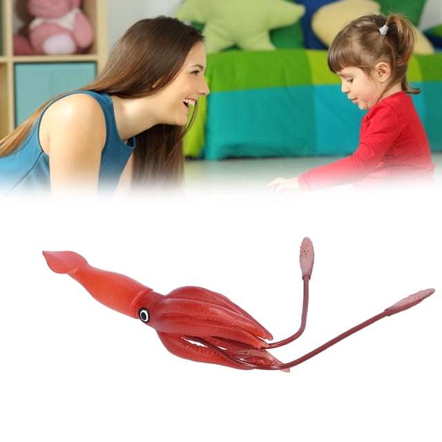 Squid Toy, Assorted Sea Life Figures Educational Sturdy PVC for Home 867 Large Squid,868 Small Squid