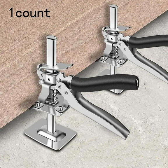 Metal Labor-saving Arm Jack 1 Count - Cabinet Board Lifter, Tile Height Adjuster, Heavy Duty Hand Tool for Door/Drywall Lifting (Quick Release Clamp)