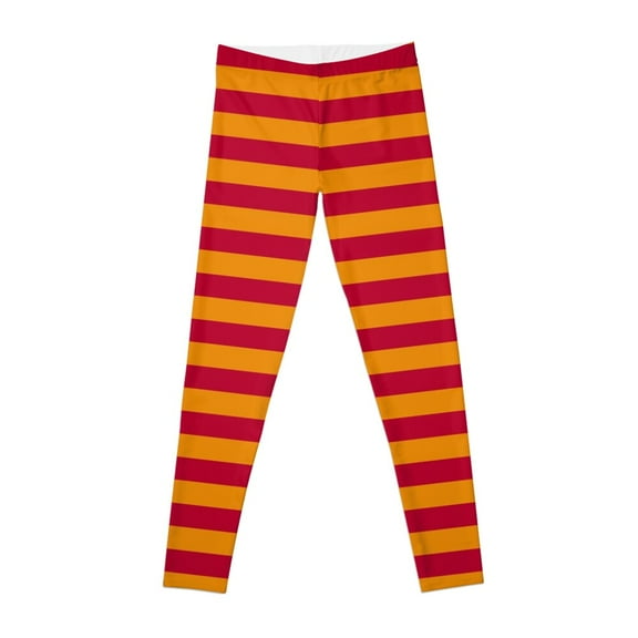 Red and Orange Stripes Leggings Women's push-up leggins