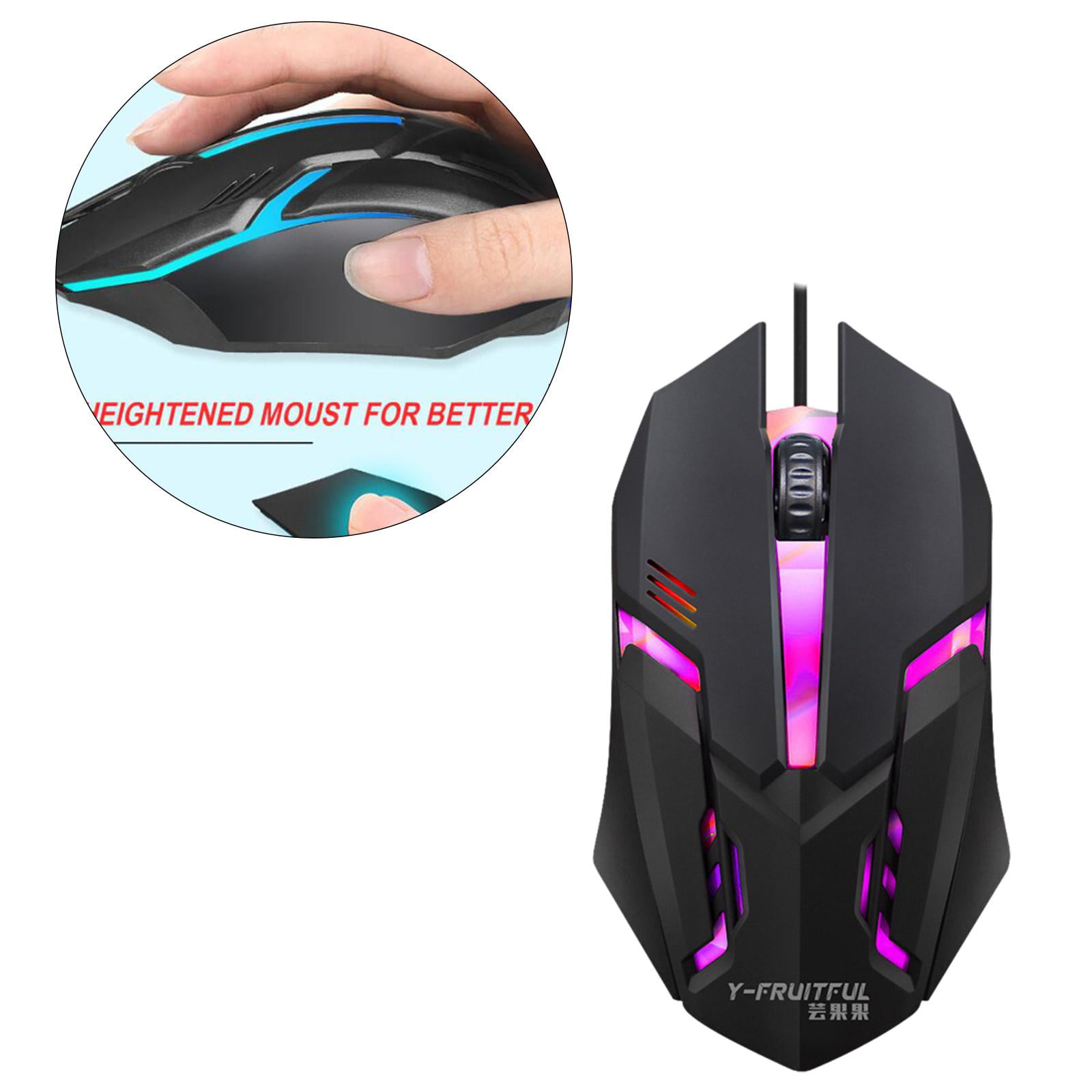  SOLUSTRE 4 Pcs USB Silent Mouse Optical Games Mice RGB Gamer  USB Chargeable Noiseless Clicking Computer Gaming Mice Silent Click Wired  Noiseless Optical Luminous Office Abs Laptop Keyboard : Video Games