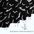 thumbnail image 6 of Black Halloween Bats with White Shower Curtain 72"x72" ,Bathroom Decorative Shower Curtains Set with 12 Hooks,Modern Waterproof Washable Shower Curtain, 6 of 6