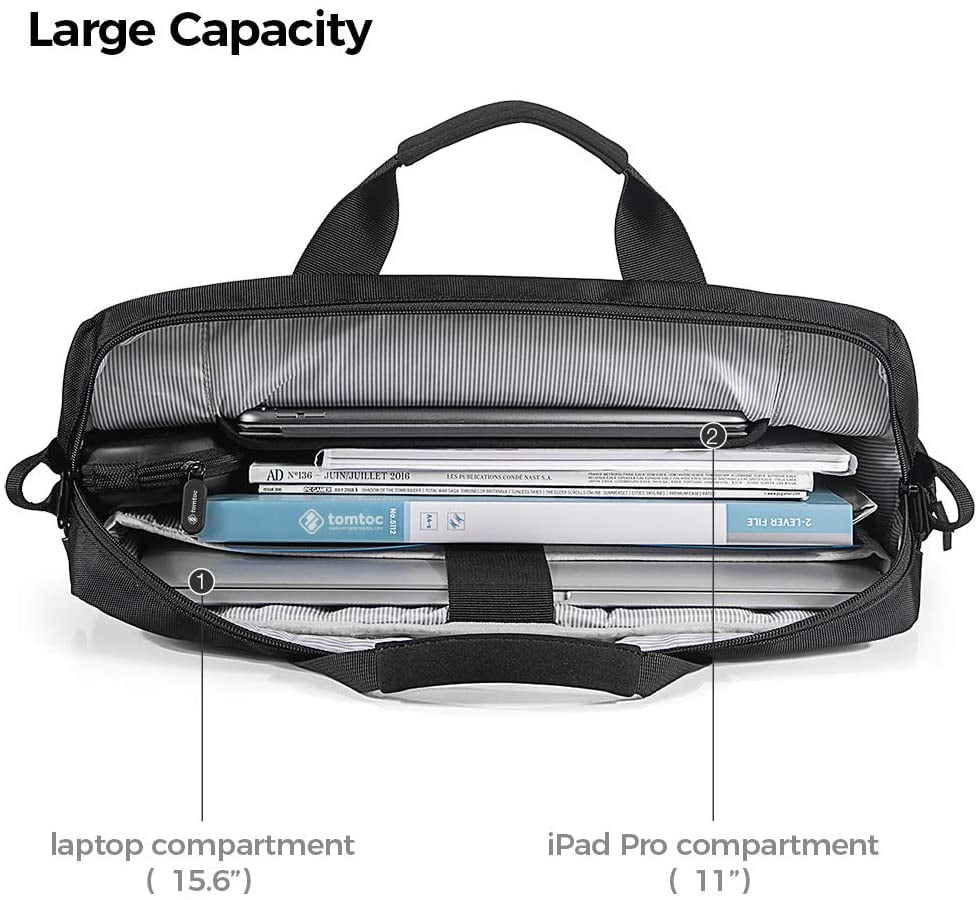 tomtoc 15.6 inch laptop shoulder bag