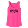thumbnail image 3 of Howdy Bull Skull Tank Top for Women and Teens Country Western Summer Shirt Neon Pink Tank Top X-Large, 3 of 4