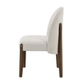 thumbnail image 4 of ACME Gamarya Wood and Fabric Upholstered Side Chair in White & Oak (Set of 2), 4 of 9