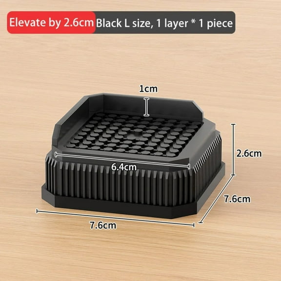 Adjustable Height Furniture Risers - High Load - Bearing, Triple Anti - Slip for Sofa, Bed & Desk