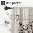 thumbnail image 3 of Farmhouse Floral Window Curtains for Bedroom 42 x 63 Inch Rod Pocket Rustic Country Flower Spring Retro Vintage Brown Butterfly Cottagecore Living Room Treatment Set of 2 Curtain Panels Drapes, 3 of 6