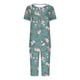 thumbnail image 3 of Sexy Pijama Conjunto para las Mujeres Cuello Redondo Blusa de Manga Corta Y Pantalones, Traje de Moda Casual para el Hogar Y Diario, 3 of 4