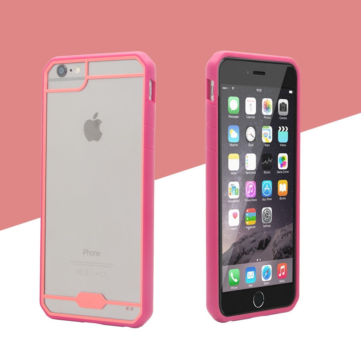 Iphone 6s Plus Case, ,Mignova [Transparent] Slim Clear Hard Case Shock Absorbing Flexible Cover for Iphone 6s Plus and 6 Plus 5.5' (Pink)