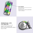 thumbnail image 2 of SKYSONIC Purple and Green Lattice Pattern 20 oz Stainless Steel Insulated Mug, Double Vacuum Insulated Travel Mug with Lid and Straw, 2 of 7