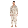 thumbnail image 5 of Adult Christmas Onesie Christmas Bear Adult Zipper One-Piece Pajamas Unisex Pajamas with Pockets, 5 of 6