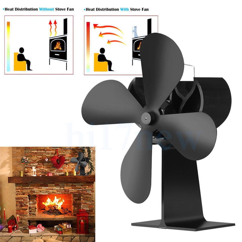 Valiant 2 Blade Stove Stainless Steel Fan in Black for Wood Stove Blower  Stove Fan for Home 218x194mm (H x W) | Walmart Canada