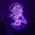 thumbnail image 1 of Luz LED nocturna Aliens Xenomorphs 3D que cambian de color para niños, 1 of 5