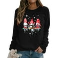 thumbnail image 4 of Chandail de Mode Imprimé Graphique Femmes de Noël Long Sleeve Fermeture Chemisier Col Rond Hiver Cardigan Veste Mi-Longueur Hoodie Soft Outwear, 4 of 6