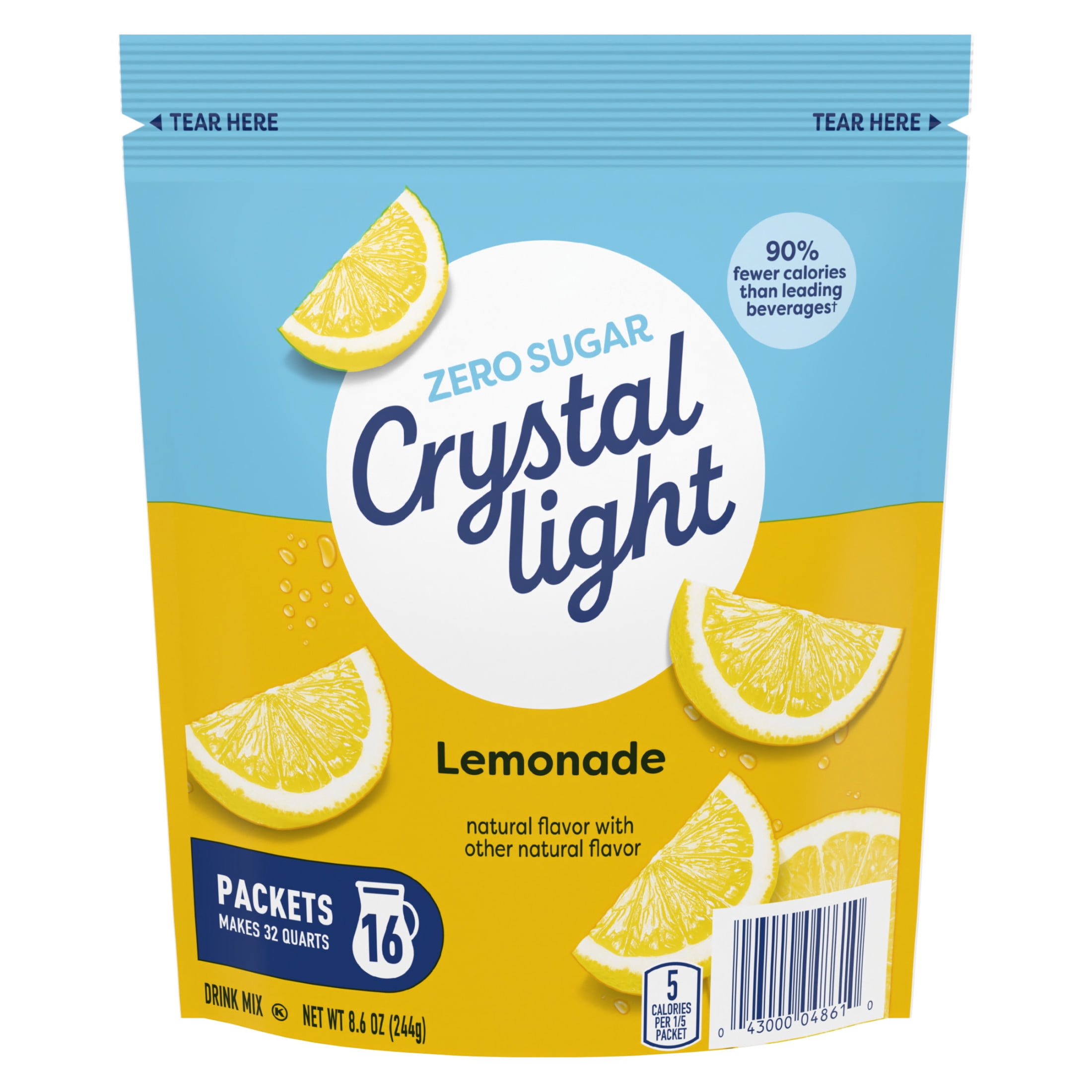 Crystal Light Lemon Iced Tea, Sugar-Free, Water Flavor, Sweet
