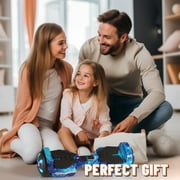 SIMATE Hoverboard for Kids Ages 6+,8.5mph & 8.5 Miles,300W, Self Balancing Scooter ,Bluetooth Speakers and LED Light