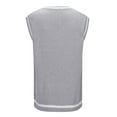 thumbnail image 5 of DHFJKG Women Preppy Sweater Vest Knitted Sleeveless V-Neck Relaxed Fit Outerwear Vest For Spring Autumn Winter Lightweight Comfort Tops, 5 of 7