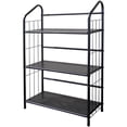 thumbnail image 1 of 37" Tall 3-Tier Metal Standing Book Shelf, Black finish, 1 of 2
