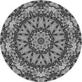 thumbnail image 1 of Ahgly Company Machine Washable Indoor Round Transitional Black Area Rugs, 6' Round, 1 of 7