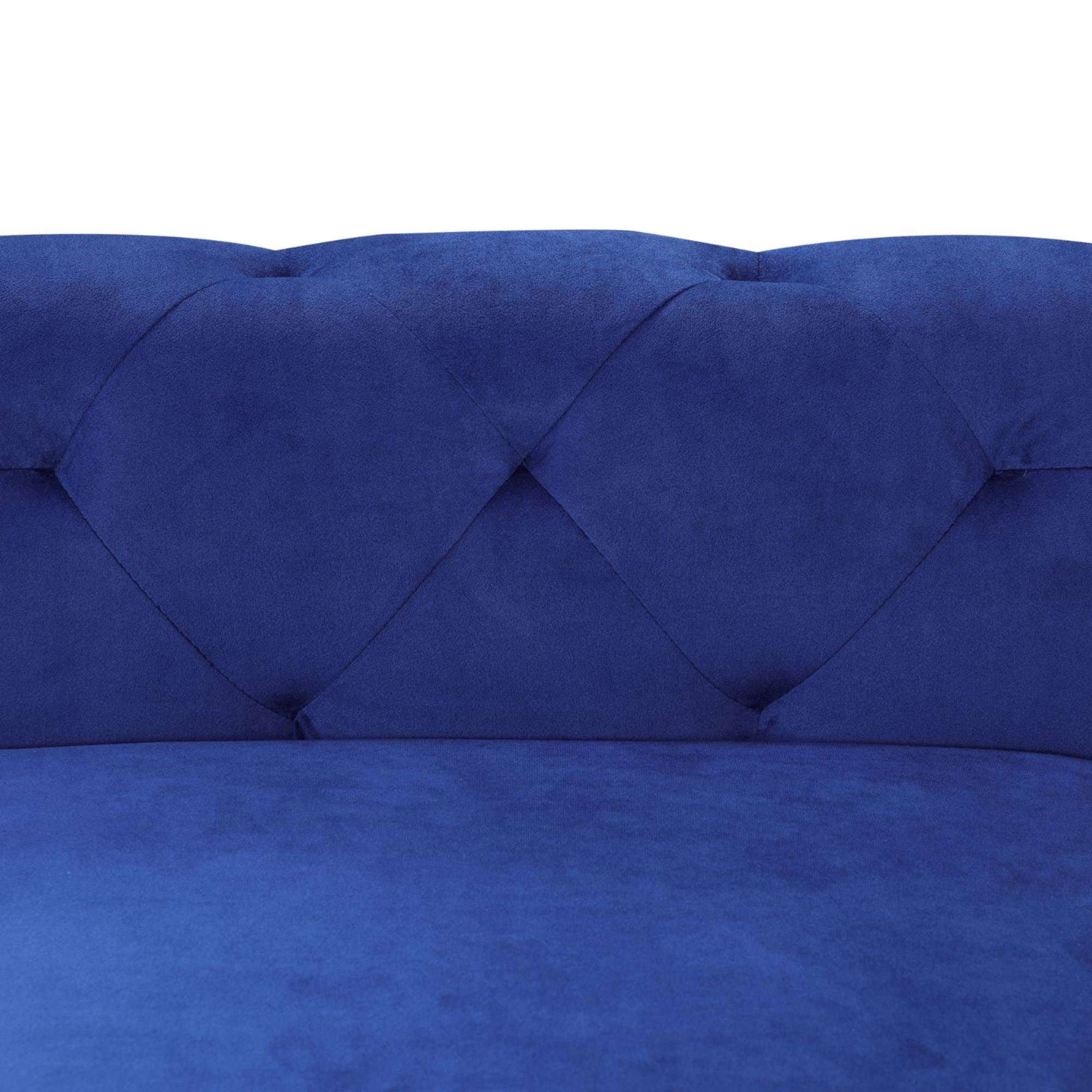 Storage Ottoman Bench, Tufted Upholstered End of Bed Bench with Rolled Arms, Large Hidden Storage Bench for Bedroom, Entryway & Living Room, Blue