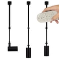 thumbnail image 1 of FSLiving 7W LED Track Spotlight Industrial Look Black Pendant Light J-Type Track Light with Telescoping Rod COB LED Stepless Dimming Adjustment Remote Control Spotlight Customizable - Set of 3, 1 of 8