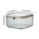 thumbnail image 3 of Mini Desktop Trash Can | Press-Lid Desk Organizer Garbage Basket | Plastic Compact Sundry Storage Bin | Flip Top Lid, Divided Sections, Tidy Container | White or Gray | 6x6x3.2in or 6x6x5.5in | 1, 3 of 6