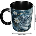 thumbnail image 4 of Tiger Coffee Mug Ceramic Tea Cup 11oz Novelty Mugs with Handle Presents for Office Work Home, 4 of 6