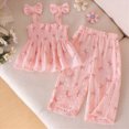 thumbnail image 2 of kaprioy Toddler Girl Clothes Girl Clothes Set Summer Kid 1T 2T 3T Girl Clothes Shorts Set Cute Floral Printed Sleeveless Top Summer Outfits Cute Kid Clothes, 2 of 8