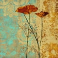thumbnail image 2 of Montillio, Louise 26x26 White Modern Wood Framed Museum Art Print Titled - Poppies and Damask II, 2 of 4