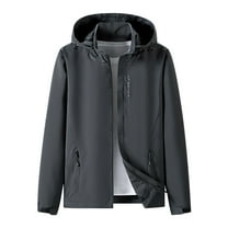 Kmdttou Waterproof Rain Jacket Women Lightweight Active Outdoor Raincoat with Removable Hood Outdoor Stormtrooper Seamless Adhesive Windproof Casual Sports Jacket Dark Gray 4XL