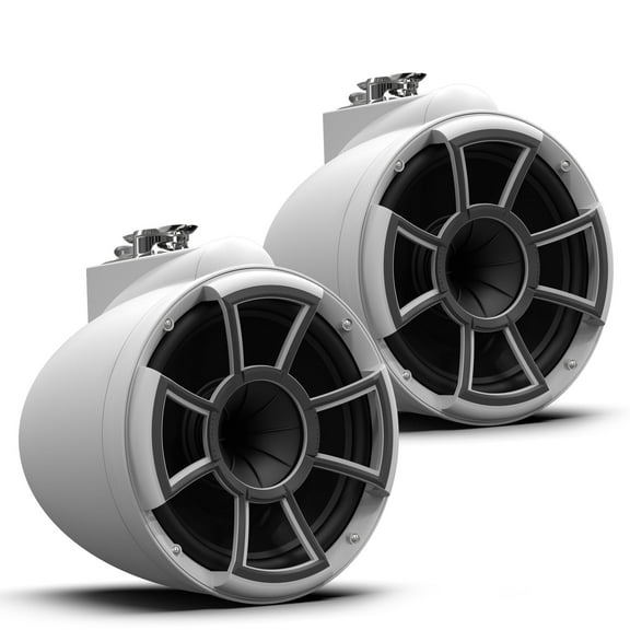 Wet Sounds REV 10 SE W-SXM V2 - Matte White REV10 Special Edition - Revolution Series 10" Tower Speakers, Pair with Swivel Base Mounts