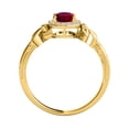 thumbnail image 2 of Mauli Jewels Engagement Rings for Women 0.92 Carat Halo Diamond & Oval Shape Ruby Gemstone Ring Prong-Setting 10K Yellow Gold, 2 of 6