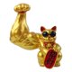 thumbnail image 1 of Pata de gato grande y fuerte saludando hacia arriba, ideal para decorar el coche o la oficina según el Feng Shui. suerte dorada, 1 of 8
