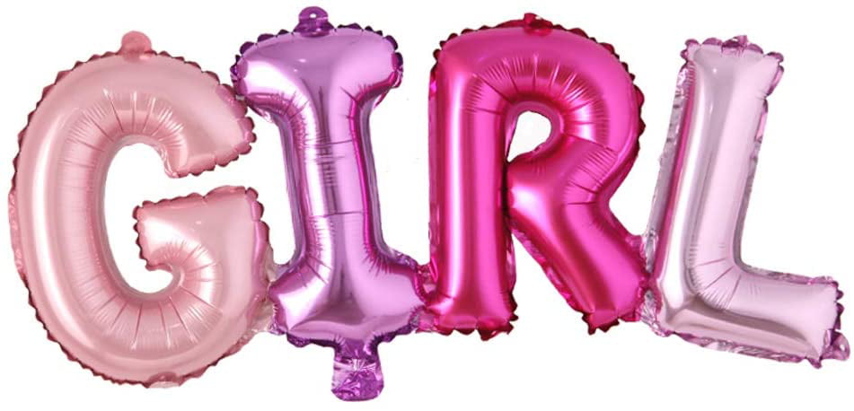 Boy Girl Connection Letter Foil Helium Balloons Baby Birthday Party Decor u Pick 
