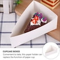 thumbnail image 4 of Supvox 20Pcs Cupcake Boxes White Triangle Simple Design with Degradable Food Safe Material, 4 of 12