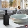 thumbnail image 7 of Black Soap Dispenser Bathroom, Glass Hand Soap Dispenser with Stainless  Pump, 12 fl oz/350ml Refillable Dish Dispensers for Kitchen, Modern Liquid  Bottles for Bathroom Countertop, 7 of 7