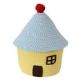 thumbnail image 2 of Ctnporpo House Shape Cotton Rope Woven Storage Basket With Lid Large Capacity Cute Bedroom Storage Toy Baskets Storages Charming Home Bin Toy Organizer Basket, 2 of 7