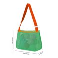 thumbnail image 3 of Bolsa De Juguetes Bolso de playa de malla Bolso de mano estilo Ins lindo Bolso de recolección para exteriores (naranja verde), 3 of 5