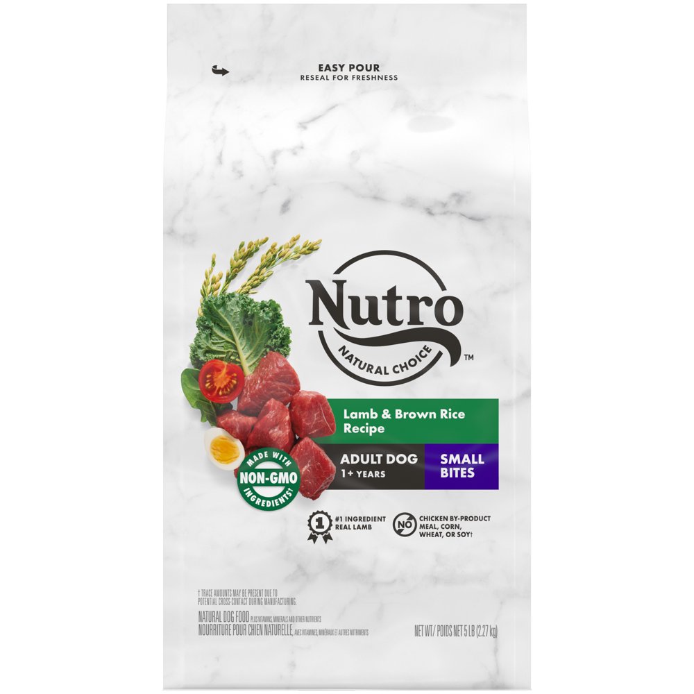 NUTRO NATURAL CHOICE Adult Small Bites Dry Dog Food, Lamb & Brown Rice