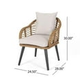 thumbnail image 6 of Afuera Living Outdoor Wicker Club Chair in Brown and Beige (Set of 2), 6 of 12