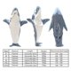 thumbnail image 1 of Saco de dormir de tiburón de dibujos animados, pijama de oficina, manta de tiburón Karakal, chal de sirena de tela de alta calidad para niños y adultos Fivean unisex, 1 of 2