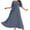 Navy, variant on dazeni Plus Size Dresses for Curvy Women Round Neck Wedding Guest Maxi Dress Pleat Short Sleeve Boho Long Wrap Dress Casual Emprie Waist A Line Swing Dress