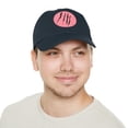 thumbnail image 5 of Effete Feline Claw Marks Scratch Ball Cap Hat w/ Leather Patch (Round), 5 of 7