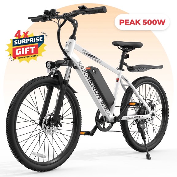 VARUN 24" Electric Commuter Bike for Adults, 350W Motor, 7-Speed, UL Certified