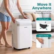SereneLife 12,000 BTU Portable Air Conditioner & Heater with Wi-Fi – Cooling, Heating, Fan & Dehumidifier Modes, Adjustable Temperature, Window Kit Included (White)