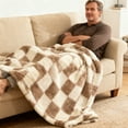 thumbnail image 7 of Yhmxh Buffalo Checkerboard Throw Blanket Grid Fluffy Microfiber Knitted Throw Blanket Cozy Lightweight Checkered Bed Blanket, Warmer Comfort Lightweight Bed Blanket for Sofa Couch Bed Living Room, 7 of 7