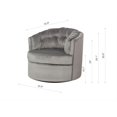 thumbnail image 7 of CAROCC Modern Akili Swivel Accent Chair Barrel Chair for Home Living Room Modern Leisure Chair Silver Grey, 7 of 7